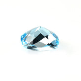 SKY BLUE TOPAZ CHECKER CUT CUSHION (NORMAL/CLEAN) 10.00X10.00 MM 4.79 Cts.