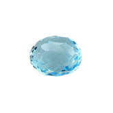 SKY BLUE TOPAZ IRREGULAR FACETED OVAL (TOP)(SI) 10.50X8.50 MM 5.54 Cts.