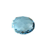 SKY BLUE TOPAZ IRREGULAR FACETED OVAL (TOP)(SI) 10.50X8.50 MM 5.54 Cts.