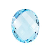 SKY BLUE TOPAZ BRIOLETTE OVAL 12X10MM 5.46 Cts.