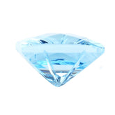 SKY BLUE TOPAZ CHECKER TOP PRINCESS BACK LAZER CUT SQUARE (DES#21) 12MM 9.73 Cts.