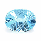 SKY BLUE TOPAZ FLAT BUFFTOP EVIL EYE OVAL (DES#112) 20X15MM 21.28 Cts.