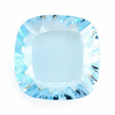 SKY BLUE TOPAZ CONCAVE CUSHION FLAT (DES#144) 12MM 5.96 Cts.