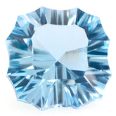 SKY BLUE TOPAZ CONCAVE NINETY CUT CUSHION (DES#22) 15MM 14.80 Cts.
