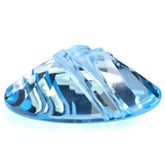 SKY BLUE TOPAZ FLAT BUFFTOP LIGHTENING OVAL (DES#114) 20X15MM 16.50 Cts.