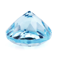 SKY BLUE TOPAZ CONCAVE CUT ROUND 9MM 3.60 Cts.