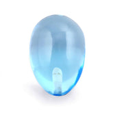 SKY BLUE TOPAZ PLAIN EGGS (HALF DRILL) (DES#53) 10X7MM 4.80 Cts.