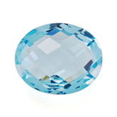 SKY BLUE TOPAZ BRIOLETTE OVAL 12X10MM 5.18 Cts.