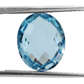 SKY BLUE TOPAZ BRIOLETTE OVAL 12X10MM 5.18 Cts.