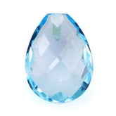 SKY BLUE TOPAZ BRIOLETTE PEAR (HALF DRILL) (SI) 12X9MM 4.04 Cts.