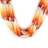 FIRE OPAL 2.50MM (SHADED) FACETED ROUND BEADS 12.50" PER LINE