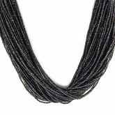 BLACK CAT'S EYE 2.00MM FACETED ROUND BEADS 12.50" PER LINE