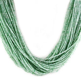 GREEN STRAWBERRY QUARTZ 2.00-2.20MM FACETED ROUND BEADS 12.50" PER LINE
