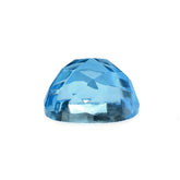 SWISS BLUE TOPAZ HIGH DOME CHECKER OVAL CAB 7X5MM 1.24 Cts.