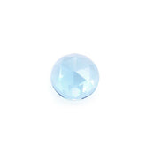 SWISS BLUE TOPAZ ROSE CUT ROUND CAB 3MM (BLUE/CLEAN) 0.11 Cts.
