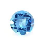 SWISS BLUE TOPAZ CHECKER CUT ROUND 6.50MM 1.18 Cts.