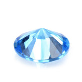 SWISS BLUE TOPAZ DIAMOND CUT ROUND 8MM 2.05 Cts.
