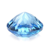 SWISS BLUE TOPAZ CONCAVE CUT ROUND 9MM 3.58 Cts.