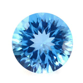 SWISS BLUE TOPAZ CONCAVE CUT ROUND (DES#45) 9MM 3.20 Cts.