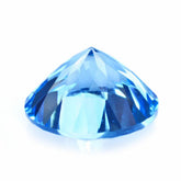 SWISS BLUE TOPAZ CONCAVE CUT ROUND (DES#45) 9MM 3.20 Cts.