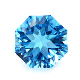SWISS BLUE TOPAZ NINETY CUT ROUND (DES#83) 8MM 2.59 Cts.