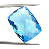 SWISS BLUE TOPAZ BRIOLETTE CUSHION 20X15MM 20.84 Cts.
