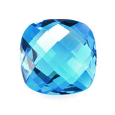 SWISS BLUE TOPAZ BRIOLETTE CUSHION 12MM 7.63 Cts.