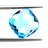 SWISS BLUE TOPAZ BRIOLETTE CUSHION 10.50MM 5.17 Cts.