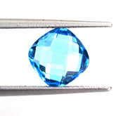 SWISS BLUE TOPAZ BRIOLETTE CUSHION 8MM 2.53 Cts.