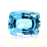 SWISS BLUE TOPAZ STEP CUT CUSHION 10X8MM 3.53 Cts.