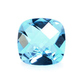 SWISS BLUE TOPAZ CHECKER CUT CUSHION 7MM 1.58 Cts.