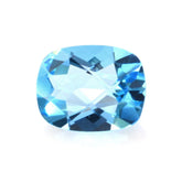 SWISS BLUE TOPAZ CHECKER CUT CUSHION 9X7MM 2.38 Cts.