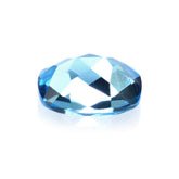SWISS BLUE TOPAZ CHECKER CUT CUSHION 9X7MM 2.38 Cts.