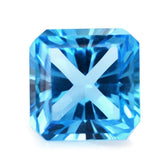 SWISS BLUE TOPAZ CONCAVE ASSCHER CUT SQUARE - OCTAGON (DES#139) 8MM 3.50 Cts.