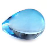 SWISS BLUE TOPAZ PLAIN DROPS (HALF DRILL) 18X13MM 26 Cts.