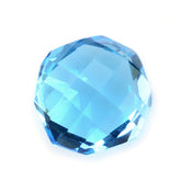 SWISS BLUE TOPAZ ROSE CUT ON TOP CHECKER CUT BACK FANCY SHAPE 5.80MM 1.08 Cts.