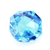 SWISS BLUE TOPAZ ROSE CUT ON TOP CHECKER CUT BACK FANCY SHAPE 5.80MM 1.08 Cts.