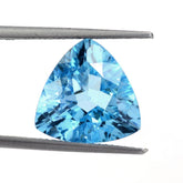 SWISS BLUE TOPAZ CUT TRILLION 13MM 7.76 Cts.