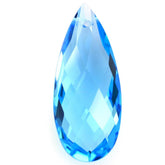 SWISS BLUE TOPAZ BRIOLETTE PEAR (FULL DRILL) 21X9MM 8.96 Cts.