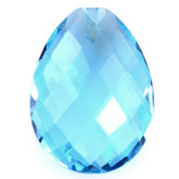SWISS BLUE TOPAZ BRIOLETTE PEAR (HALF DRILL) 20X15MM 16.06 Cts.