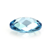 SWISS BLUE TOPAZ CHECKER CUT OVAL 7X5MM 0.89 Cts.