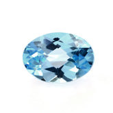 SWISS BLUE TOPAZ ROSE CUT OVAL 7X5MM 0.97 Cts.
