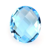 SWISS BLUE TOPAZ BRIOLETTE OVAL 12X10MM 5.08 Cts.
