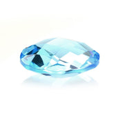 SWISS BLUE TOPAZ BRIOLETTE OVAL 12X10MM 5.08 Cts.