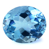 SWISS BLUE TOPAZ CUT OVAL (LITE) 15X13MM 12.50 Cts.