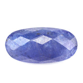 MILKY TANZANITE CHECKER CUT CUSHION CAB 14X7MM 4.10 Cts.