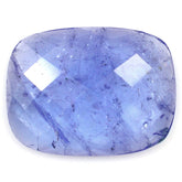 MILKY TANZANITE CHECKER CUT CUSHION CAB 16X12MM 6.43 Cts.