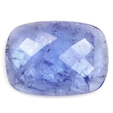 MILKY TANZANITE CHECKER CUT CUSHION CAB 16.50X12MM 6.95 Cts.
