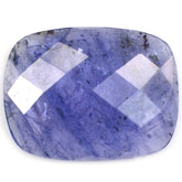 MILKY TANZANITE CHECKER CUT CUSHION CAB 17X13MM 8.40 Cts.