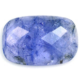MILKY TANZANITE CHECKER CUT CUSHION CAB 17.50X11.50MM 7.00 Cts.